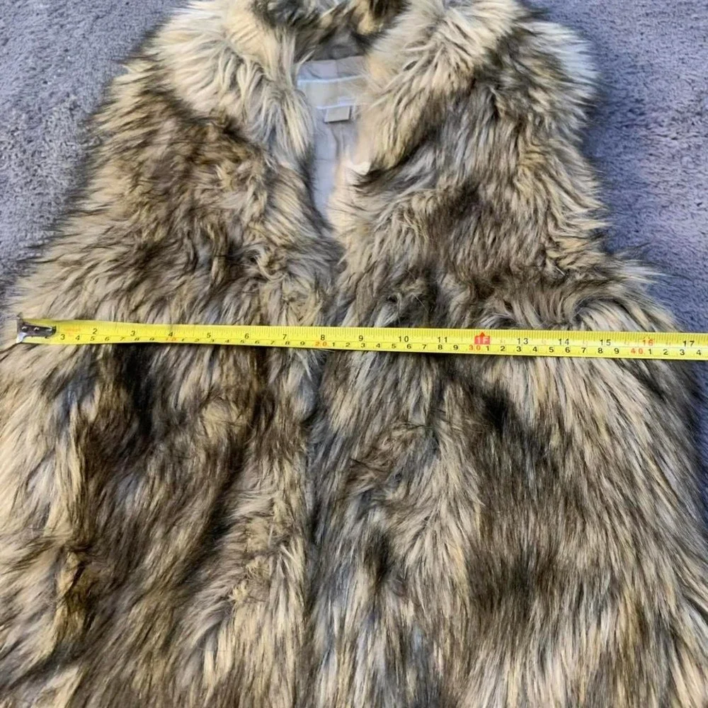 Michael Kors Brown and Cream Fall‎ Faux Fur Downtown City Vest Size Small
